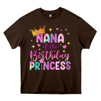 Chocolate Brown nana of the birthday princess Heavy Core Tee - NancyCooperArtShop