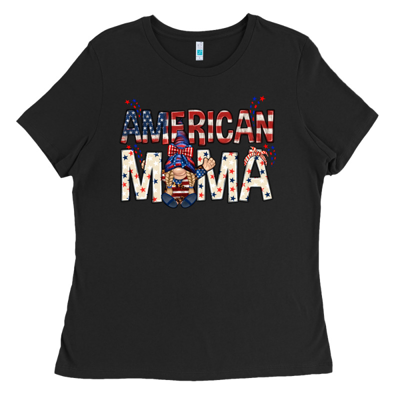 American Mama With Gnome Mother's Day Ladies Tee by HowdyJamesFarm | Teevron