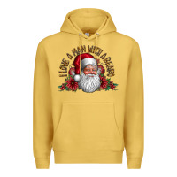 Antique Gold i love a man with beard Premium Hoodie - CowhideDigitalArt