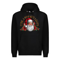 Black i love a man with beard Premium Hoodie - CowhideDigitalArt