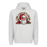 Dove Grey i love a man with beard Premium Hoodie - CowhideDigitalArt
