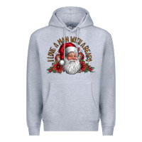 Heather Grey i love a man with beard Premium Hoodie - CowhideDigitalArt