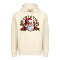 Sandshell i love a man with beard Premium Hoodie - CowhideDigitalArt