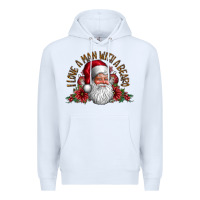 White i love a man with beard Premium Hoodie - CowhideDigitalArt