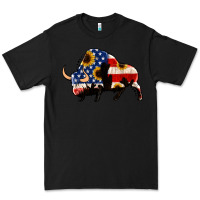 Black american flag bison Premium Tee - Jasminsmagicworld