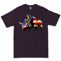 Plum american flag bison Premium Tee - Jasminsmagicworld