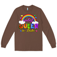 Chestnut Coolest queer in town Long Sleeve Tee - FaDigitalArtStudio
