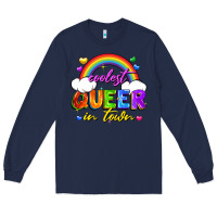 Navy Coolest queer in town Long Sleeve Tee - FaDigitalArtStudio