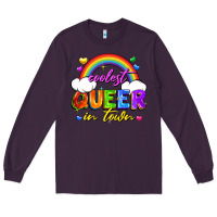 Plum Coolest queer in town Long Sleeve Tee - FaDigitalArtStudio