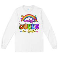 White Coolest queer in town Long Sleeve Tee - FaDigitalArtStudio