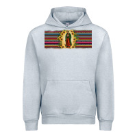 Heather Grey lady of Guadalupe  sunflower Urban Hoodie - JahusDesignShop