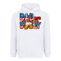 White bad and boozy usa Heavyweight Hoodie - AdoDesignShop