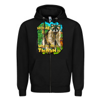 Black raccoon home is where the trash is Zipper Hoodie - BarkalooDesign