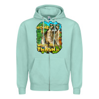 Seafoam raccoon home is where the trash is Zipper Hoodie - BarkalooDesign