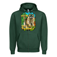 Sports Green raccoon home is where the trash is Zipper Hoodie - BarkalooDesign