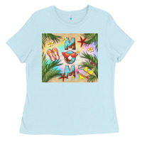 Baby Blue summer mom Ladies Tee - TumblerDesignByShophia