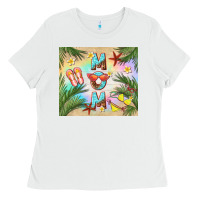 White summer mom Ladies Tee - TumblerDesignByShophia