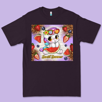 Sweet Summer Cute Unicorn Premium Tee Designed By Tumblerdesignbyshophia