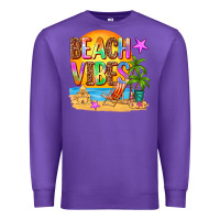 Purple beach vibes Premium Sweatshirt - AdoDesignShop