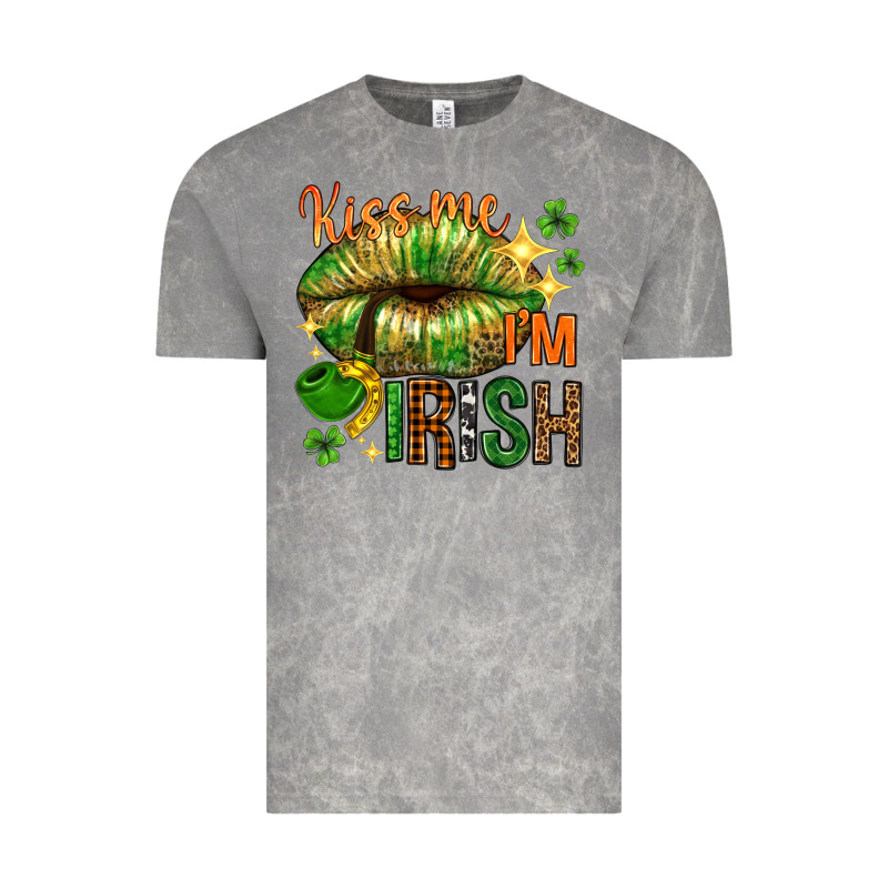 St. Patrick's Kiss Me I'm Irish With Lip Vintage Tee by HowdyJamesFarm | Teevron