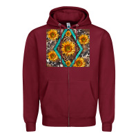 Burgundy sunflower tumbler Zipper Hoodie - BarkalooDesign