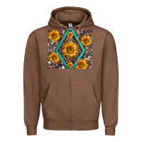Chestnut sunflower tumbler Zipper Hoodie - BarkalooDesign