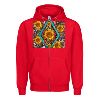 Red sunflower tumbler Zipper Hoodie - BarkalooDesign