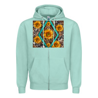 Seafoam sunflower tumbler Zipper Hoodie - BarkalooDesign