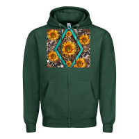 Sports Green sunflower tumbler Zipper Hoodie - BarkalooDesign