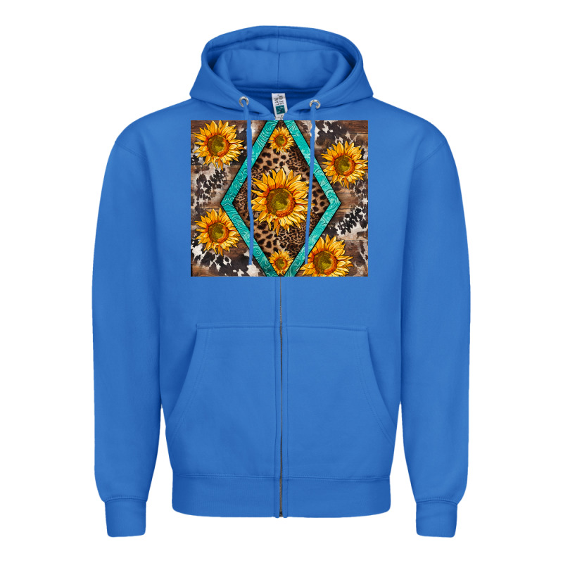 Sunflower Tumbler Zipper Hoodie by BarkalooDesign | Teevron