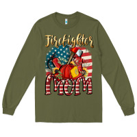 Army Green Firefighter mom Long Sleeve Tee - FaDigitalArtStudio