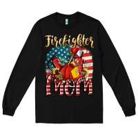 Black Firefighter mom Long Sleeve Tee - FaDigitalArtStudio