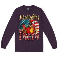 Plum Firefighter mom Long Sleeve Tee - FaDigitalArtStudio