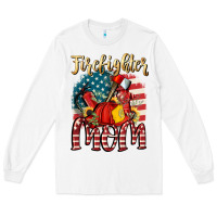 White Firefighter mom Long Sleeve Tee - FaDigitalArtStudio