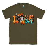 Army Green love fall holstein cow Classic Tee - Jasminsmagicworld