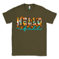 Army Green hello fall Classic Tee - Artiststas
