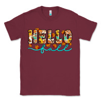 Burgundy hello fall Classic Tee - Artiststas
