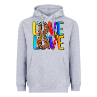 Heather Grey pride lgbtqi love is love Heavyweight Hoodie - AdoDesignShop