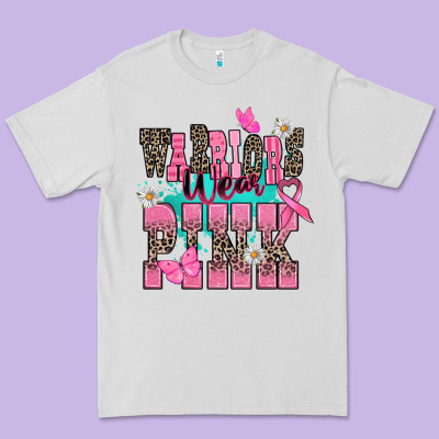 Warriors Wear Pink Cancer Awareness Premium Tee Designed By Howdyjamesfarm