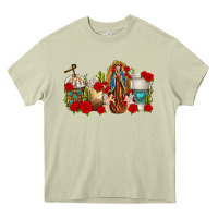 Mossy Lady of Guadalupe Coffee Cups Heavy Core Tee - texasbilliewilder