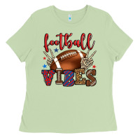 Matcha Football vibes red and blue Ladies Tee - HowdyJamesFarm