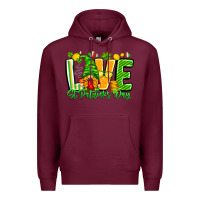 Burgundy love st patricks day Premium Hoodie - CowhideDigitalArt