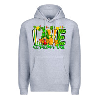 Heather Grey love st patricks day Premium Hoodie - CowhideDigitalArt