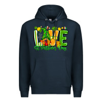 Navy love st patricks day Premium Hoodie - CowhideDigitalArt