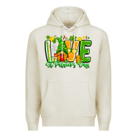 Oatmeal Heather love st patricks day Premium Hoodie - CowhideDigitalArt