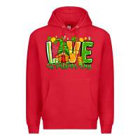Red love st patricks day Premium Hoodie - CowhideDigitalArt