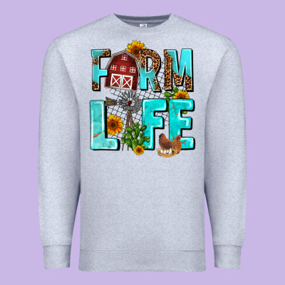 Farm Life Premium Sweatshirt Designed By Adodesignshop