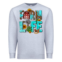 Heather Grey farm life Premium Sweatshirt - AdoDesignShop