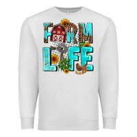 Oatmeal Heather farm life Premium Sweatshirt - AdoDesignShop