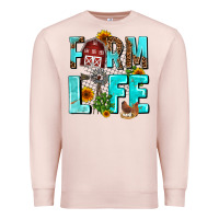 Pale Pink farm life Premium Sweatshirt - AdoDesignShop